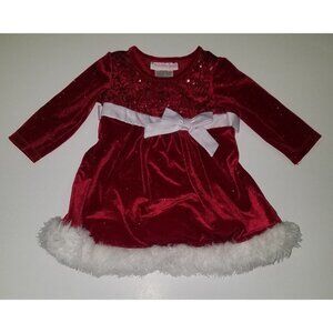 Mrs. Claus Santa Dress Baby Girl Size 6-9 Months Ashley Ann Christmas Photos